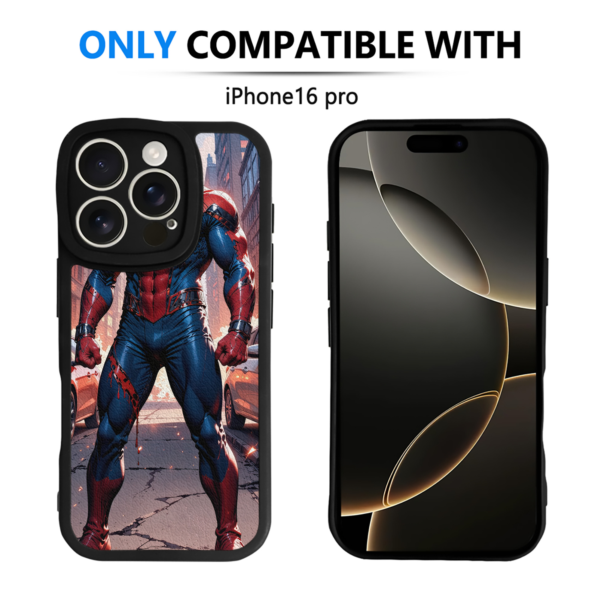 Spider Man スパイダーマン 【iPhone 16シリーズ対応】シリコンスマホケース（レザー調） 材質：シリコン